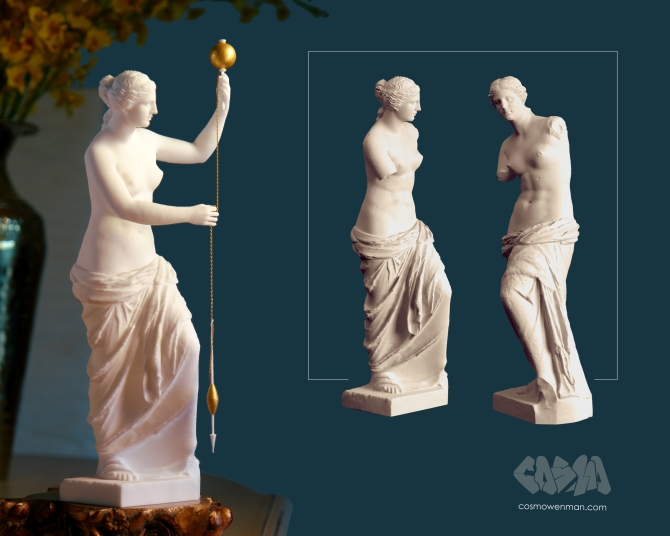 20150413 Venus de Milo Spinning Thread 3D Print by Cosmo Wenman